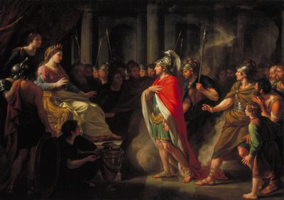 De ontmoeting van Dido en Aeneas door Nathaniel Dance Holland